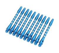 Saluaqui 10PCS Aluminum Alloy Dart Shafts with Locking Hole Design for Replacement Thread Dart Stems - Compatible with Indoor Activities - Black (Blue)