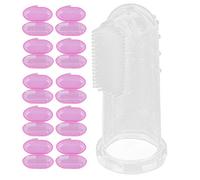 Saluaqui 10Pcs Finger Toothbrushes Soft Silicone Infant Toothbrushes for Newborns Extra Gentle Teeth Transparent Cover Design for Easy Grip and Comfort (#2)