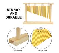 Saluaqui 20 Bars Single Row Musical Percussion Chimes with Wood Stand and Stick - Ideal Percussion Instrument for Music Inspiration and Learning