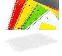 Saluaqui 20Pcs 30 Hole Loose Leaf Plastic Binding Spring Spiral Rings for 11Mm White and Lightweight for Organizing Reports Documents and School Projects (11mm*30 Holes White 20 Strips)