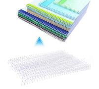 Saluaqui 20Pcs 30 Hole Loose Leaf Plastic Binding Spring Spiral Rings for 11Mm White and Lightweight for Organizing Reports Documents and School Projects (13mm*30 Holes Transparent 20 Strips)