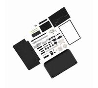 Saluaqui 3DS XL Case Replacement Kit White | Full Housing Cover Shell Repair Parts with Complete Set | Easy-to-Carry Design & Durable Plastic Material | Compatible with 3DS XL Systems (Black)