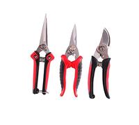 Saluaqui 3pcs Professional Garden Pruning Shears Set Stainless Steel Garden Scissors with Ergonomic Handle for Precise Trimming and Pruning Ideal for Roses Trees and Bonsai Care