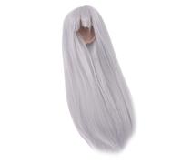 Saluaqui /4 Doll Wig for 7 8 Inch Dolls High Temperature Silk Jointed Doll Wig with Simulated Scalp Customizable Bangs Straight Hair for Styling (Blue)