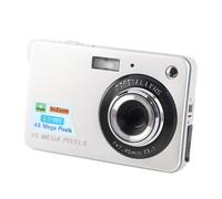 Saluaqui 48MP HD Digital Camera for 4K Compact Camera with 8X Zoom 2.7 Inch TFT Screen Autofocus Shake Silver Color
