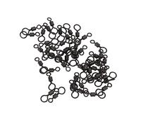 Saluaqui 50pcs Stainless Steel Fishing Drum Bearing Rolling Swivels with High Tensile Strength for Carp Fishing Tackle and Lure Swivels Hook Connector