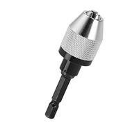 Saluaqui 6.5mm Hex Shank Drill Chuck Adapter for Electric, Aluminum Alloy & Carbon Steel, Multi-Functional Converter for Pneumatic & Manual Tools (H01554)