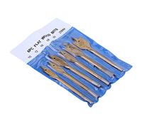 Saluaqui 6Pc High Carbon Steel Spade Paddle Bits Set for Woodworking Flat Drilling and Boring Tools 10 25Mm Sizes for Enhanced Performance In Various Wood Projects
