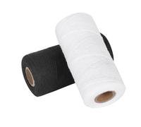 Saluaqui 8/4 Warp Yarn Weaving Thread for Embroidery Machines 2Pcs Pure Cotton Thread 250 Meters White Ideal for Carpet and Fabric Projects