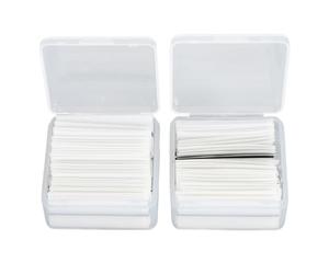 Saluaqui 80PCS Self Adhesive Eyelash Strips - Strong Hold, Long-Lasting, Reusable Strip Lash Glue - White Replacement Eyelash Adhesive for False Lashes (Black)