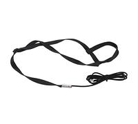 Saluaqui Adjustable Bird Harness Leash for Flying - Ultra Light Satin Nylon Rope with Metal Buckle, Elastic Traction for Outdoor Play - Black XS (S)