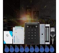 Saluaqui Advanced Door Access Control System with EM-ID Card & Password | Industrial Fireproof ABS Material Access Controller Kit | Magnetic Lock for Wooden, Glass, Metal, Fire Doors |