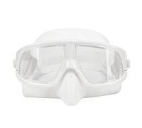 Saluaqui Antifog Diving Goggles with Dual Use PC Lenses and Strong Sealing Silicone for Adult Scuba Diving Black (White)