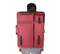 Saluaqui Artist Portfolio Bag Multi Function Large 4K Drawing Board Carrying Bag for Art Supplies and Versatile S Torage Solution for Artists Ideal for Painting Sketching and Projects (Red)