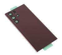 Saluaqui Back Glass Cover Replacement for Ultra 5G S908U S908F - Battery Door Housing Rear Panel in Black with Easy Installation Kit (Red)