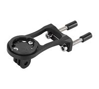 Saluaqui Bike Computer Odometer Bracket with Extension CNC Black - Aluminium Alloy Stem Base for Bike Odometer Expansion - Lightweight & Firm Mounting