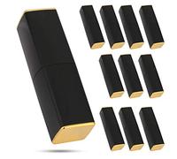 Saluaqui Black DIY Empty Lipstick Containers - Handmade Refillable Lipstick Mold Tubes for Lip Balm - Stylish and Portable Fits 12.1mm Ideal for Homemade and Replacement Use (Ten OPP Bags 【Bright