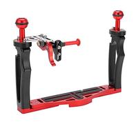 Saluaqui Camera Stabilizer, Aluminum Alloy Dual Handle Tray Stabilizer Rig with Stable Performance Diving Camera Housing Tray for Underwater