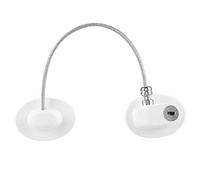 Saluaqui Child Safety Lock for Windows & Refrigerators - Stainless Steel Cable & High-Strength Plastic Security Lock, White - Prevent Accidents with Easily Installed Baby & Child Safety (White)