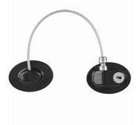 Saluaqui Child Safety Lock for Windows & Refrigerators - Stainless Steel Cable & High-Strength Plastic Security Lock, White - Prevent Accidents with Easily Installed Baby & Child Safety (Black)