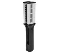 Saluaqui Clamp Brush Boar Flat Iron Brush Hollow Breathable Double Sided Straightening Comb Hair Styling for Quick Drying High Temperature White