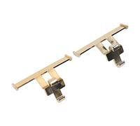 Saluaqui Clogs Shoes Tail Wing Decor, 1 Pair Croc Accessories Croc Charms ABS Materials Slippers Tail Fin Decoration Pendant Ornament (Gold Plated)