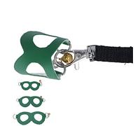 Saluaqui Comfortable Hamster Harness and Leash Set in Soft Faux Leather with Bells - Easy to Wear Walking Vest for Guinea Pigs and Rats, Available in Red, 3 Sizes (Green)