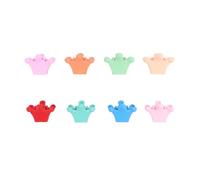 Saluaqui Crown Shaped Tiny Hair Claw Clips for Women and Girls - 100pcs Cute Matte Colorful Mini Clips - Strong Hold for Thin Hair