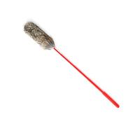 Saluaqui Eco-Friendly Plush Cat Teaser Wand - Handcrafted Soft Flexible Cat Toy, Bite-Resistant Faux Rabbit Fur Interaction Stick for Training and Play, White (Gray)
