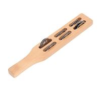 Saluaqui [Educational Musical Instruments] Wooden Handle Jingle Bell Stick Toy, Beech Wood & Stainless Steel Hand Bell for Children’s Auditory Development in Schools & Kindergartens