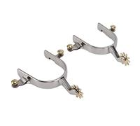 Saluaqui Exquisite Cowboy Stainless Steel Horse Spurs for Equestrian Boots - Elegant Design for Horse Training Competition - Fit for Roping & Riding Enthusiasts