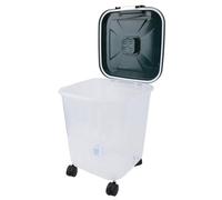 Saluaqui Extra-Large 50L Rice Storage Container with Rolling Wheels - Airtight, Dust and Damp Proof Food-Grade Ingredient Storage Bin for Grains and Flour (S)