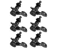 Saluaqui Guitar Locking Tuners Lock String Sealed Tuning Key Pegs Machine Heads Music Accessory XFNHBK 6Pcs Right Tuners for Acoustic and Electric Guitars (Six left button set)