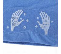 Saluaqui Head Care Cap Cooling Heating Head Wrap 360 Compression Soft Breathable Slide Up Eye Cover Light Blocking for Tension Relief Sinus Pressure (Blue Embroidered)