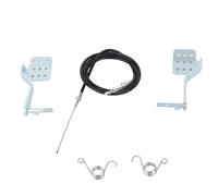 Saluaqui High Performance Go Kart Pedals Kit with Throttle Cable 71in for Road Azusa Fun Kart Sturdy Steel Brake Throttle Anti-Slip Design