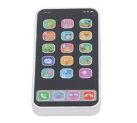 Saluaqui Kids Learning Phone Toy with Music Light Function for Fun Educational Play - Black Baby Cell Phone Toy for Over 3 Years (English White)