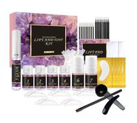Saluaqui Lash and Tint Kit Eyebrow Dye Set Home Use | Professional eyelash perming kit eyebrow coloring tools 6-8 weeks lasting complete beauty set for home salon