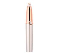 Saluaqui Lipstick Shaped Electric Eyebrow Trimmer - Mini Portable Women Eyebrow Shaver with Safe Arc Vane/Wing, Rose Gold for Precise Hair Removal