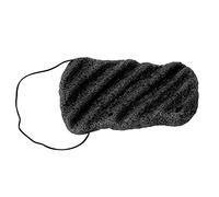 Saluaqui Long Wave Body Sponges for Facial Care - Heart Shaped Flutter Design - Ideal for All Skin Types - Effective Exfoliation & PH Balance (Long Wave Black (Dry))