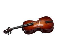 Saluaqui Mini Cello Model Ornament with Bow and Carry Case - Exquisite Wooden Basswood Decoration for Musical Instrument Lovers - 23cm Collectible Miniature Cello for Room Decor