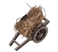 Saluaqui Miniature Wooden Dollhouse Firewood Cart - Portable Outdoor Garden Decor for Country Style Doll House Scenes - Exquisite Plywood Craftsmanship Ornament
