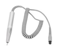 Saluaqui Nail Drill Handpiece Replacement with Adjustable Speed Quiet Metal Handle Forward Reverse Control for Polishing Machine Ideal for Gel Manicure and Pedicure Foot Care (Silver)