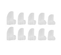 Saluaqui Nail Polish Protector Cap Reusable Transparent Multi Sizes Nail Art DIY Manicure Covers for Home Use 10 Pieces Food Grade PP (10pcs)