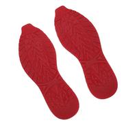Saluaqui Non Slip Rubber Shoe Sole Replacement | Wear Resistant Full Bottom Repair Material | V Shape Design for Enhanced Safety | Yellow (Large Red)