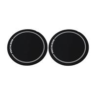 Saluaqui PET Drum Head Patch Protector with Anti Abrasion & Overtone Control - 2PCS Wear Resistant Drumhead Patch for Percussion, Practice, Stage Performance (Single Pedal Black)