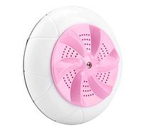 Saluaqui Portable Mini Ultrasonic Washing Machine with Automatic Inversion and Time Shutdown Protection for Travel and Children's Laundry Needs - Pink (Pink)