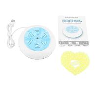 Saluaqui Portable Mini Ultrasonic Washing Machine with Automatic Inversion and Time Shutdown Protection for Travel and Children's Laundry Needs - Pink (Blue)