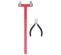 Saluaqui Precision Archery Bow String Nocking Points Set with Brass Buckle Clip Pliers and T Shape Ruler - Lightweight Aluminum Alloy Accessory for Recurve, Longbow, and Compound Bow Strung