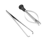 Saluaqui Precision Watch Hand Presser Tool Kit - 2pcs Watch Hand Remover for Hour, Minute, and Second Hands - Ideal for Watchmakers and Repairing, Tool Steel & Plastic Design