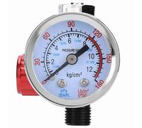 Saluaqui Pressure Regulator Gauge for Spray 0 12BAR Pneumatic Tool Accessory with G1/4 Inlet Thread Compact Design for Control